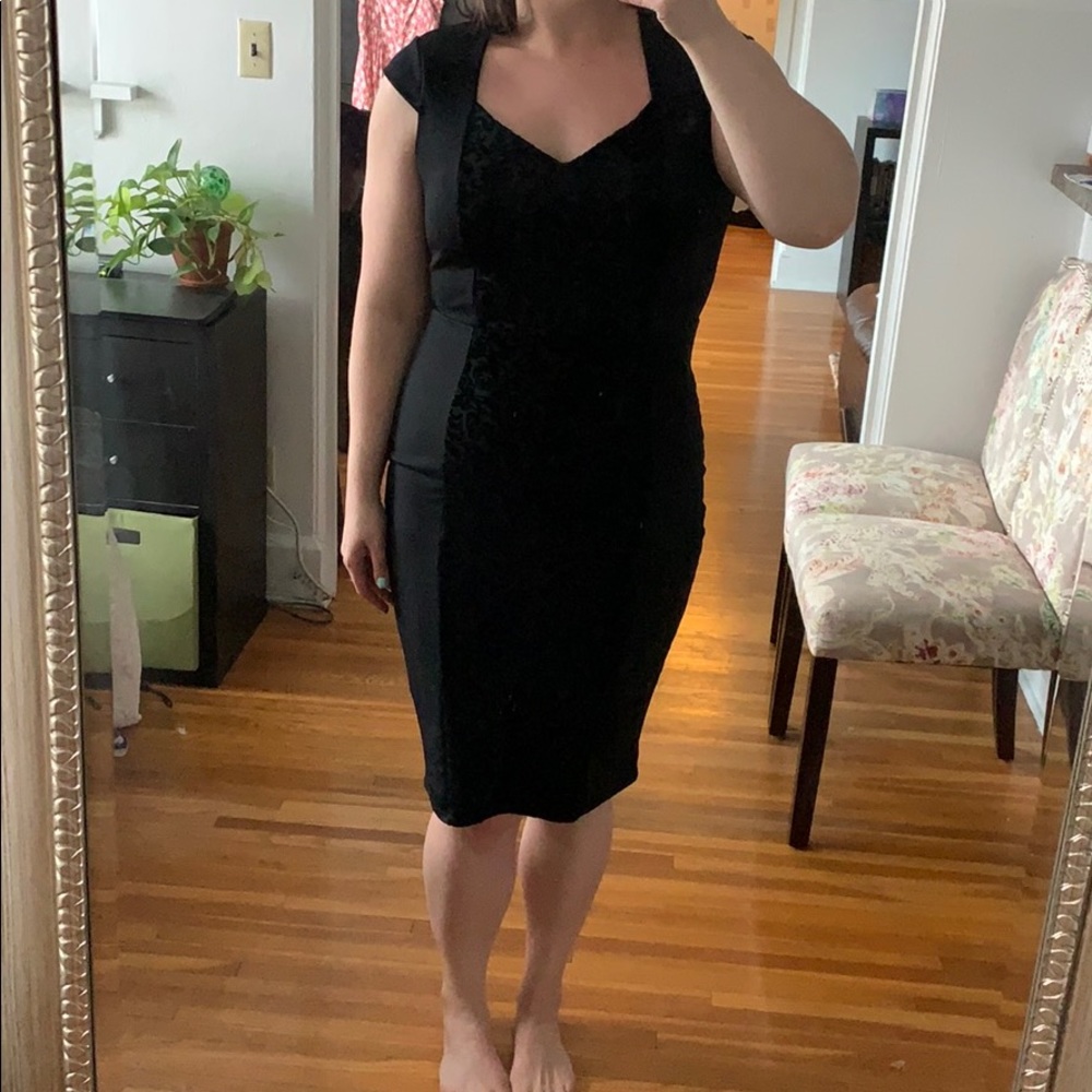 Black Vintage-style Bandage Dress